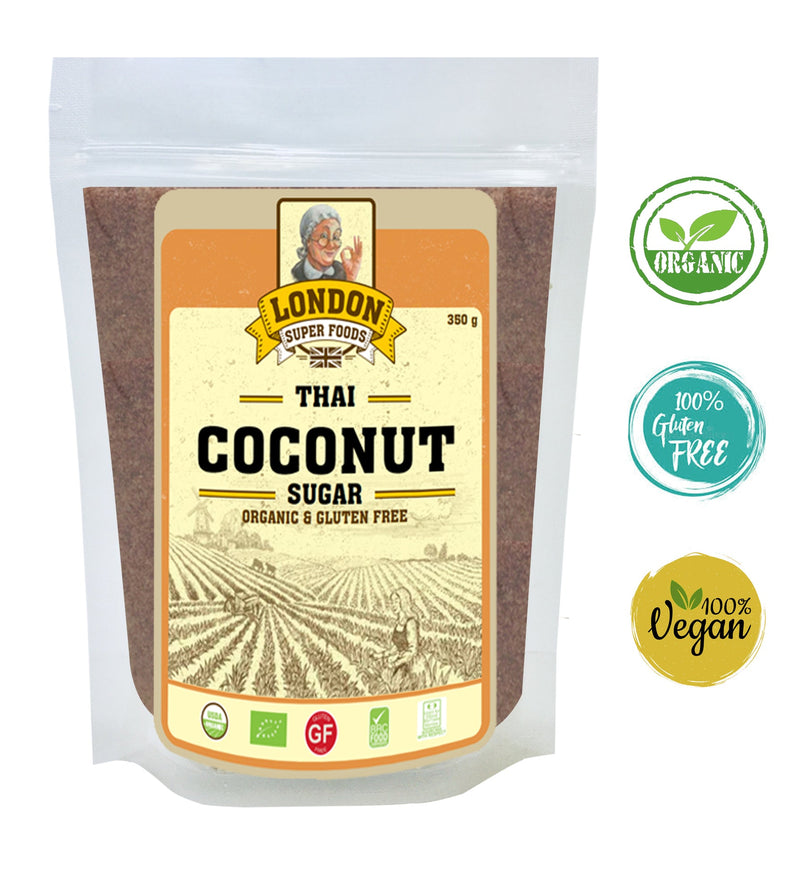 LONDON SUPER FOODS Thai Organic Coconut Sugar, 350g