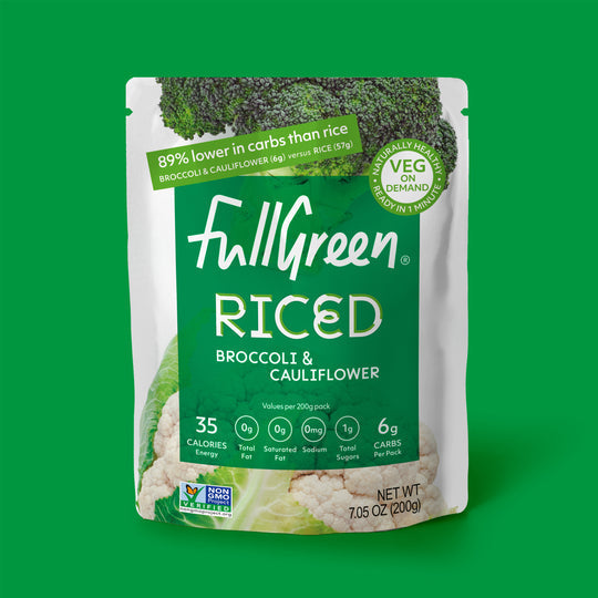 FULLGREEN Riced Broccoli & Cauliflower, 200g