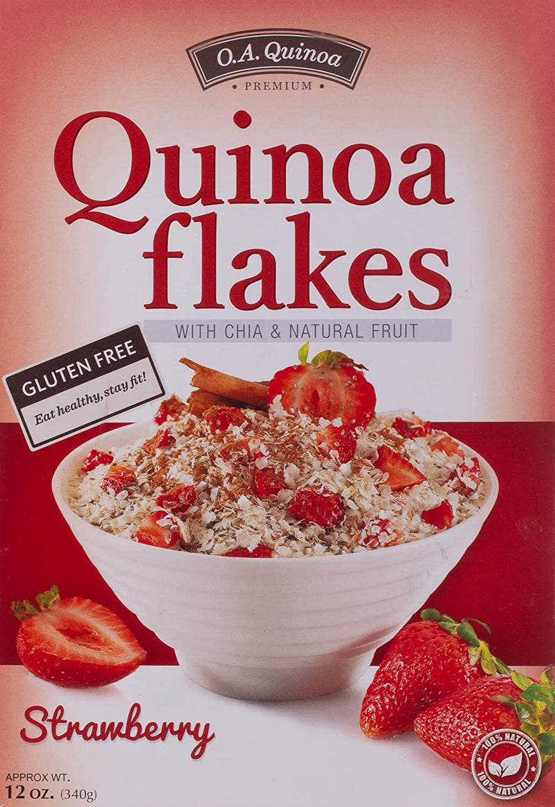 O.A. FOODS Quinoa Flakes With Chia And Strawberry, 340g