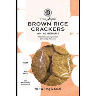 MUSO Brown Rice Crackers with White Sesame, 75g