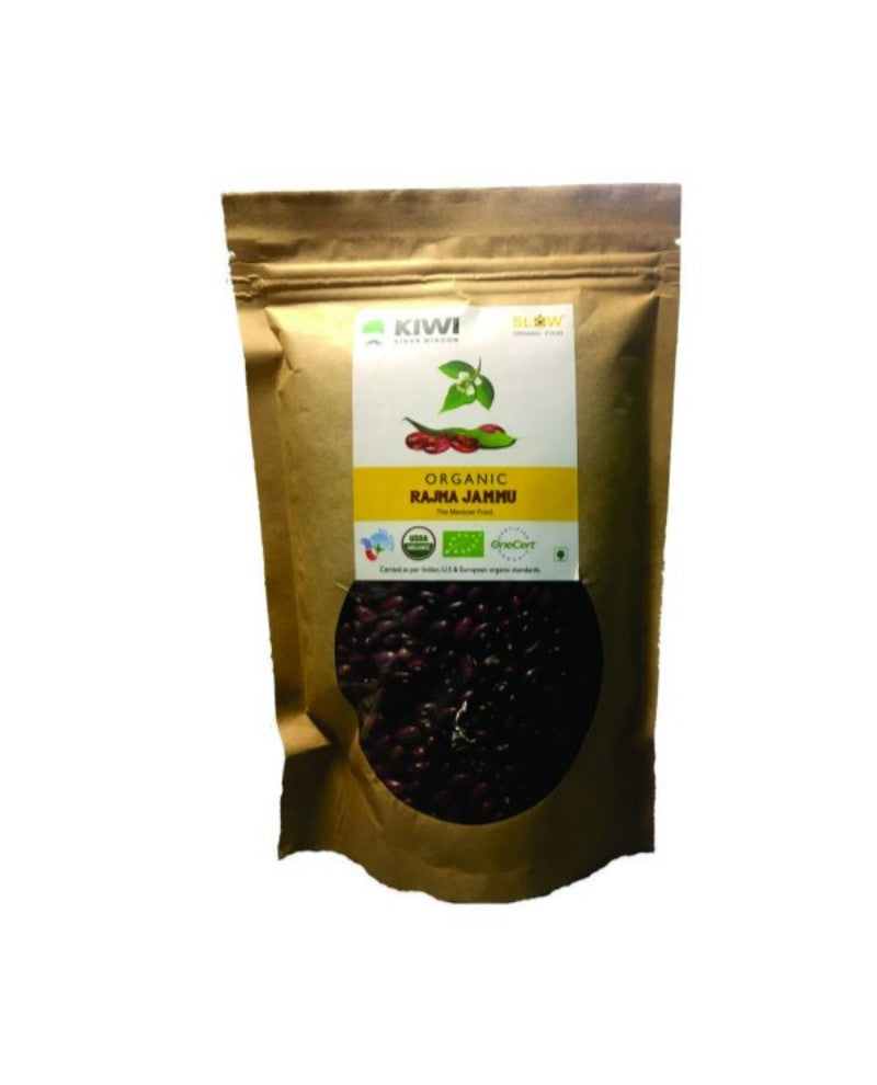 KIWI KISAN Organic Rajma Jammu, 500g