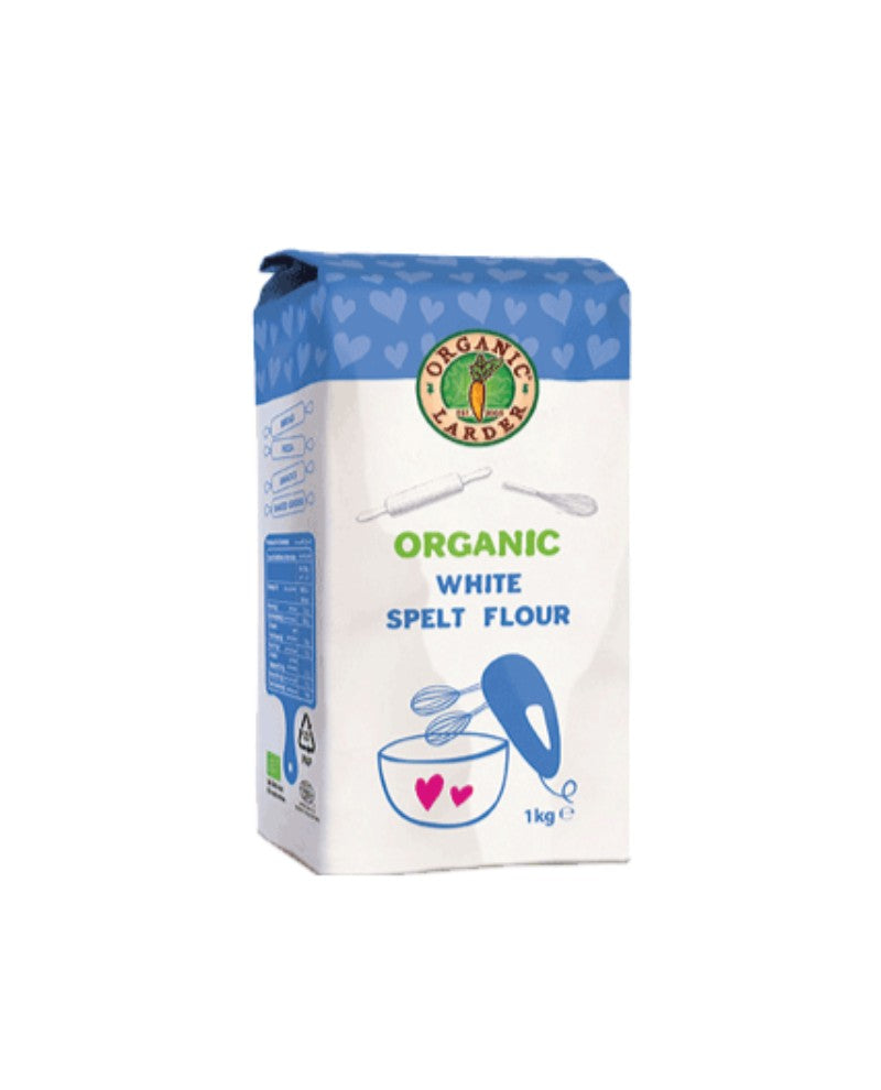 ORGANIC LARDER Organic White Spelt Flour, 1Kg - Organic, Natural