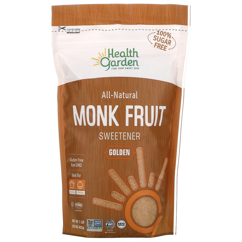 HEALTH GARDEN All Natural Monk Fruit Sweetener - Golden, 453g