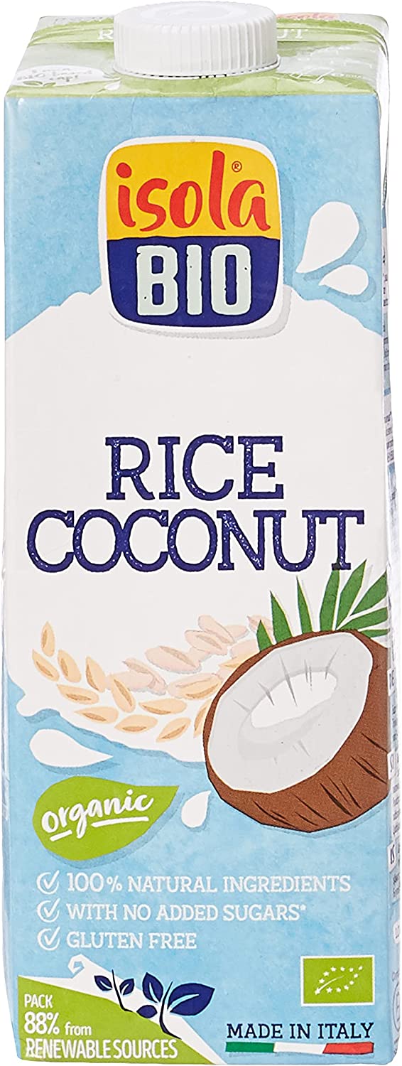 ISOLA BIO Organic Rice Coconut Milk, 1Ltr