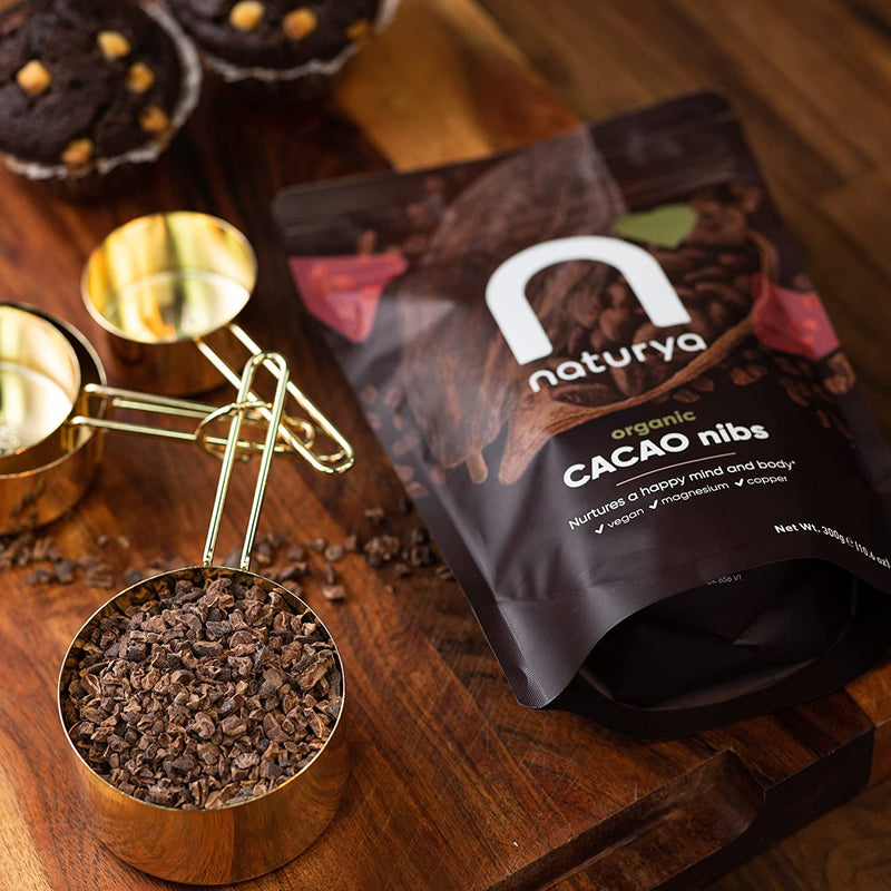 NATURYA Organic Cacao Nibs, 300g