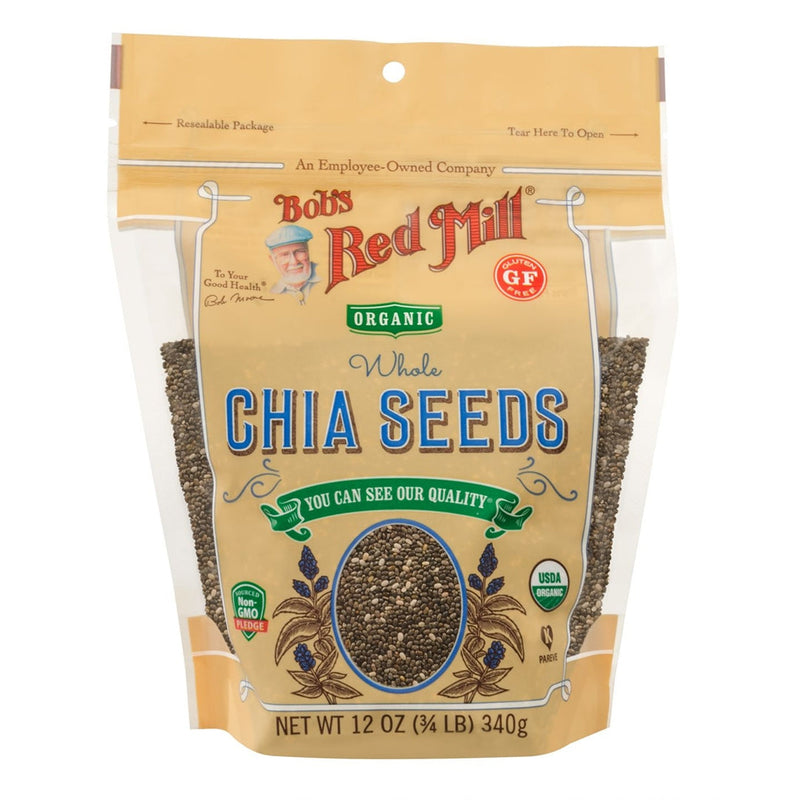 BOB'S RED MILL Organic Whole Chia Seeds, 340g, Gluten Free