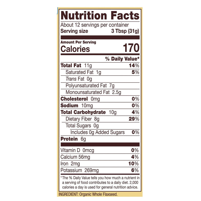 BOB'S RED MILL Organic Whole Flaxseeds | 368g