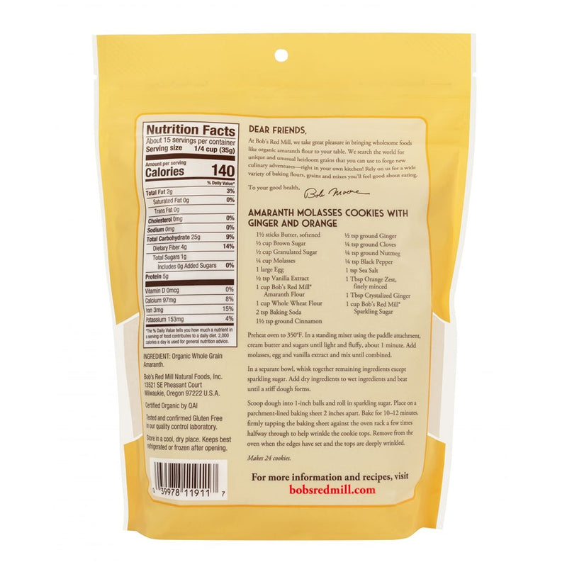 BOB'S RED MILL Organic Amaranth Flour | 510g