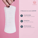 LiZZOM Thick Regular Size Sanitary Pads With Wings (Ideal For Night) - Pack Of 10