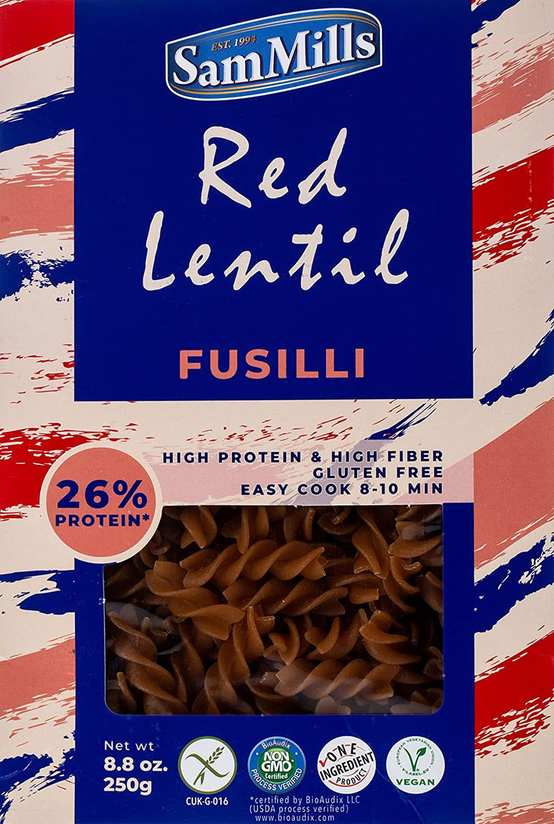 SAM MILLS Red Lentil Fusilli, 250g
