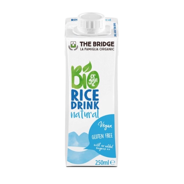 THE BRIDGE Rice Natural Milk, 250ml - Organic, Vegan, Gluten Free