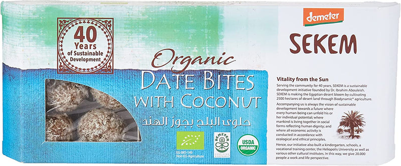 SEKEM Organic Date Bites With Coconut, 120g
