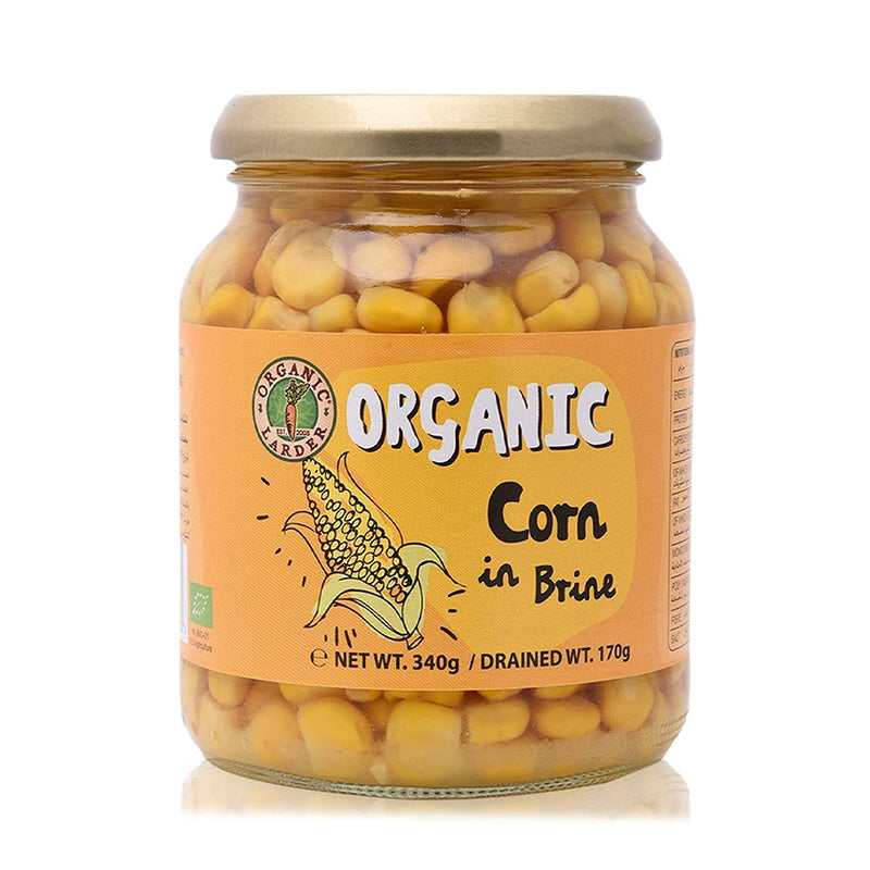 ORGANIC LARDER Corn In Brine, 340g - Organic, Vegan