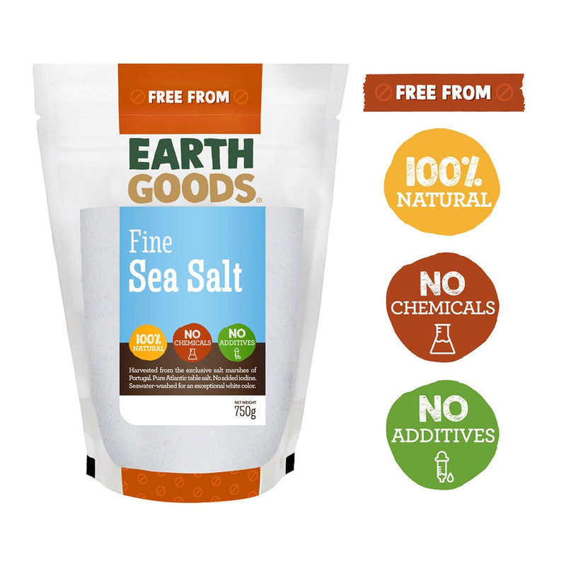 EARTH GOODS Fine Sea Salt, 750g