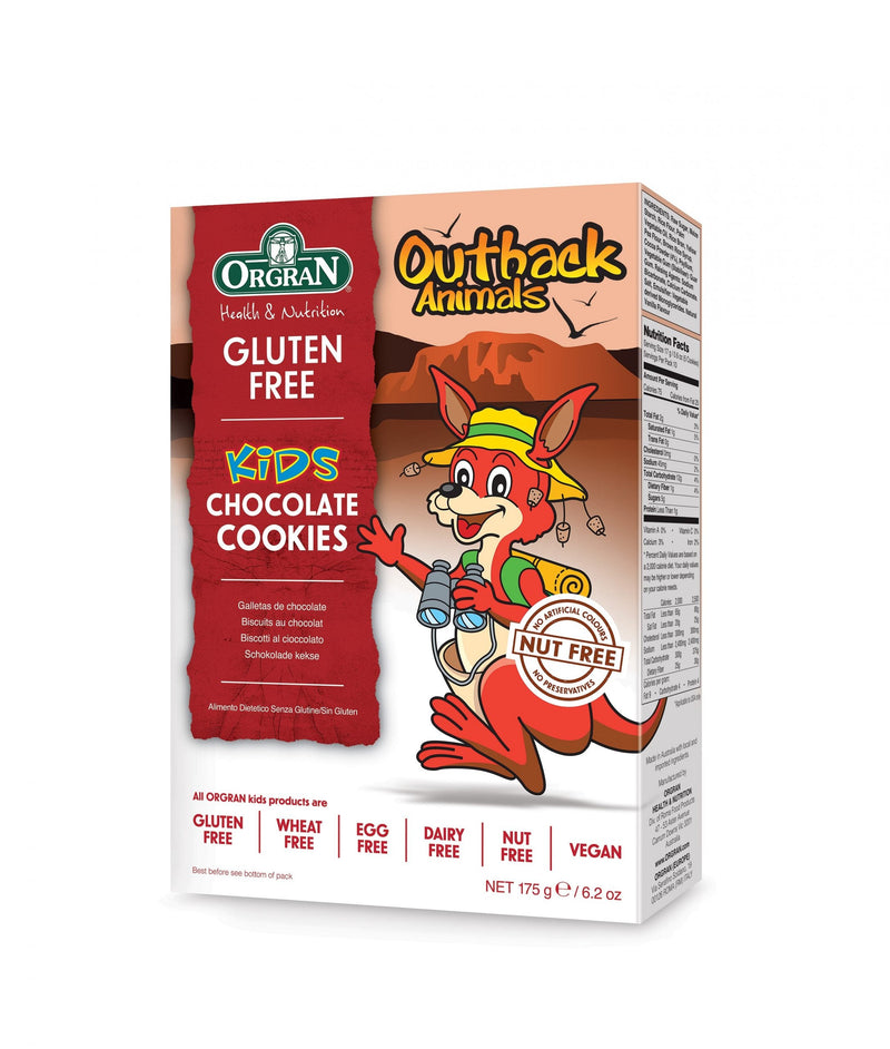 ORGRAN Outback Animals Chocolate Cookies, 175g