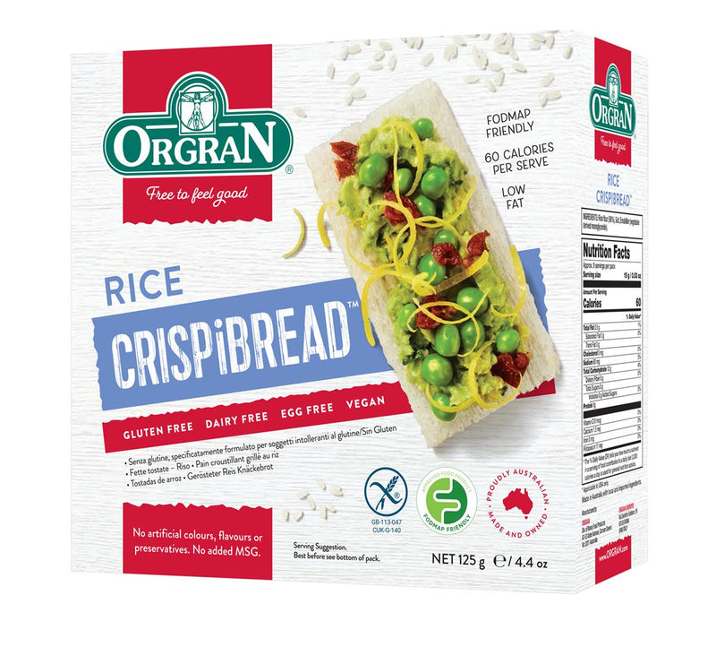 ORGRAN Toasted Rice Crispibread, 125g