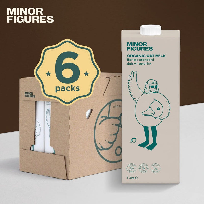 MINOR FIGURES Organic Barista Oat Milk, 1Ltr - Pack Of 6, Organic, Vegan
