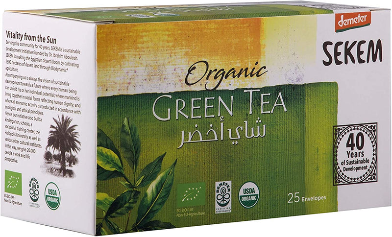 SEKEM Organic Green Tea 25 Teabags, 50g