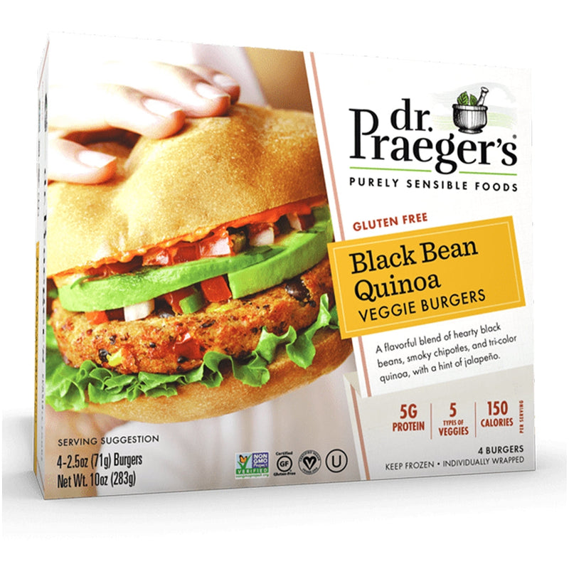 DR. PRAEGER'S Black Bean Quinoa Veggie Burgers, 283g