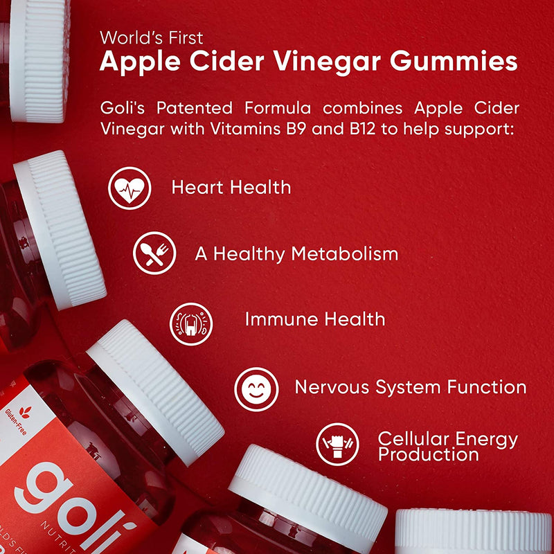 GOLI NUTRITION Apple Cider Vinegar Gummies, 286g - Pack Of 60