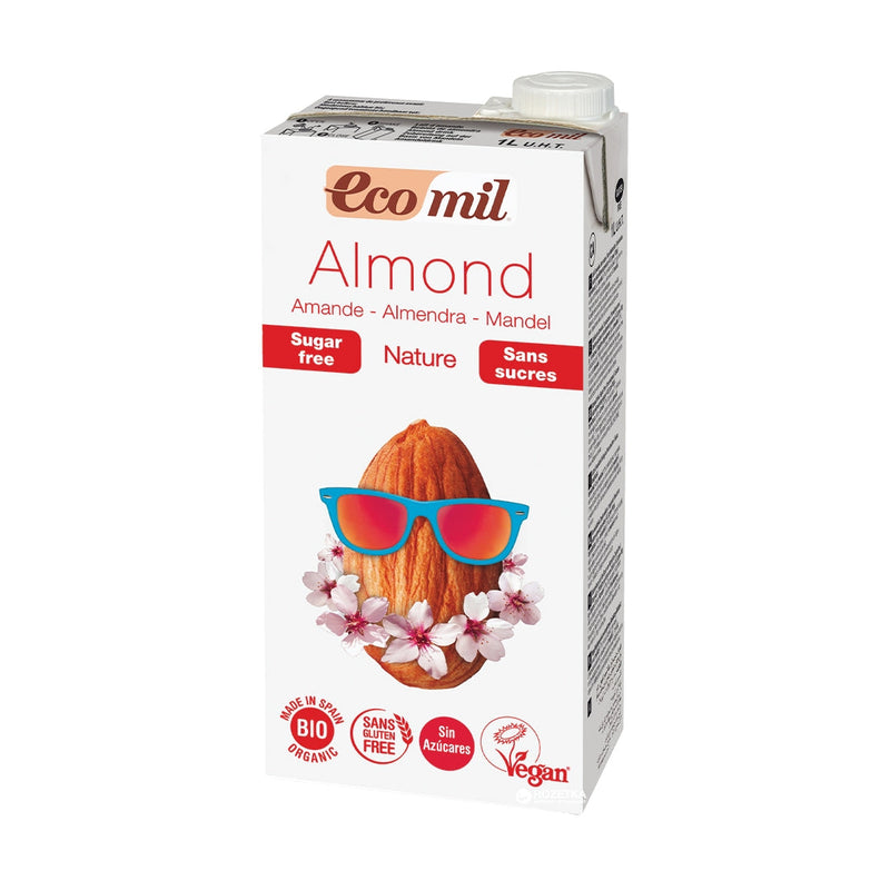 ECOMIL Almond Drink Nature Sugar Free, 1Ltr