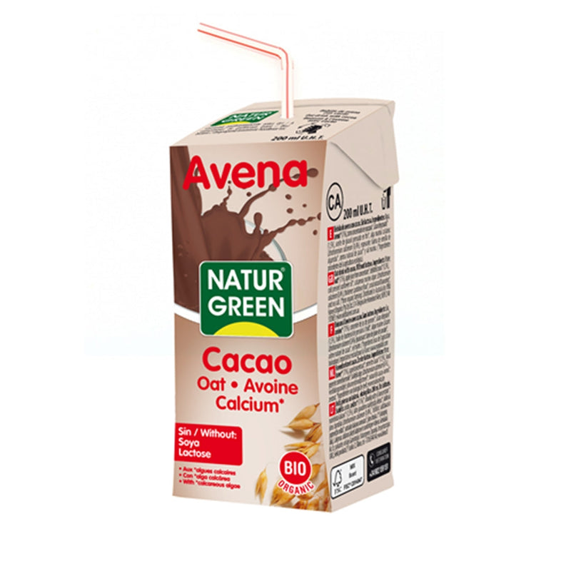 NATURGREEN Oat Drink Cocoa Calcium Bio, 200ml