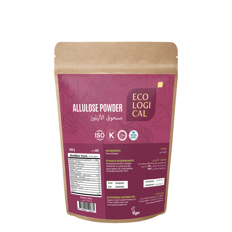 Premium ECOLOGICAL Allulose Powder, 400g - Zero-Calorie Sugar Substitute for Healthier Living