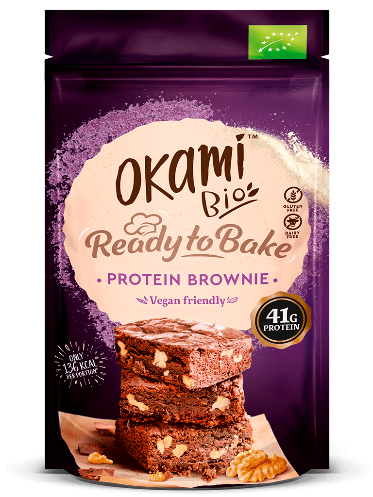 OKAMI BIO Organic Protein Brownie, 123g