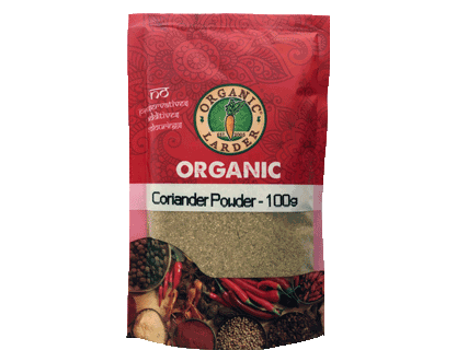 ORGANIC LARDER Coriander Powder, 100g - Organic, Natural