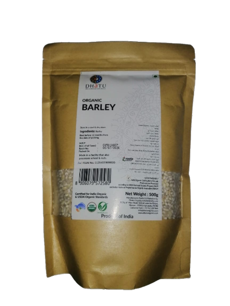 DHATU Organic Barley Whole, 500g
