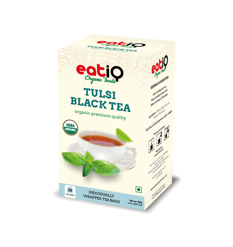 EATIQ ORGANIC FOODS Tulsi Black Tea, 50g