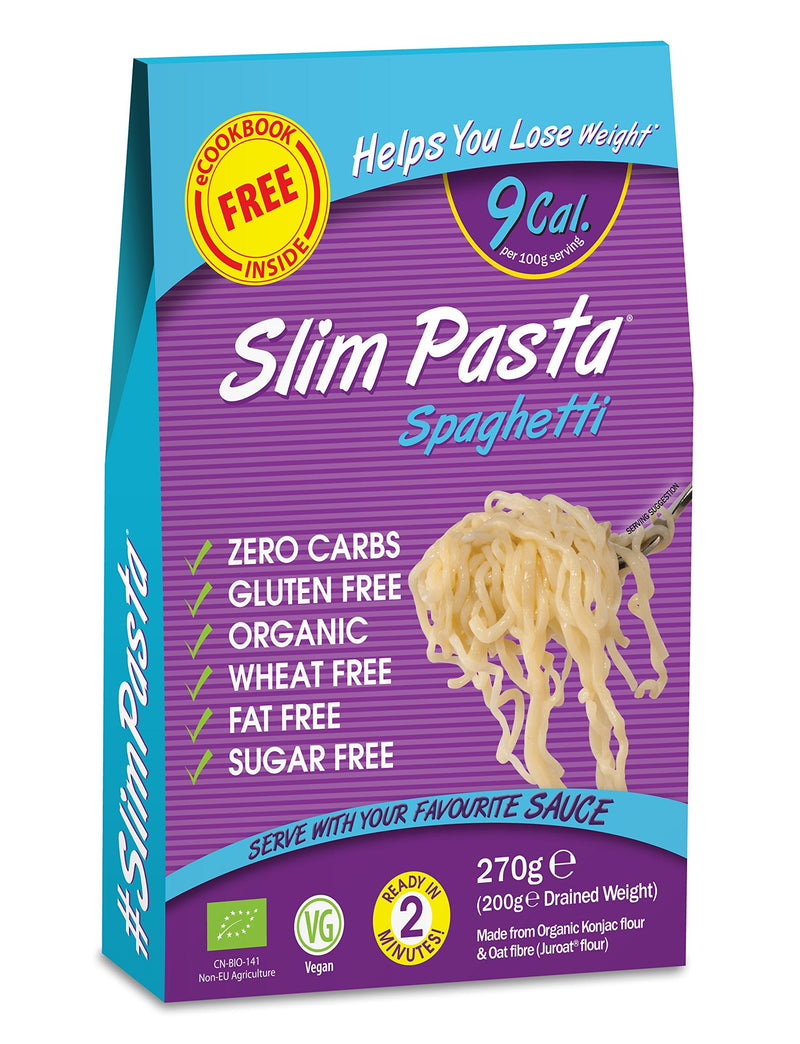EAT WATER Slim Pasta Spaghetti, 270g - Organic, Vegan, Gluten Free, Sugar Free