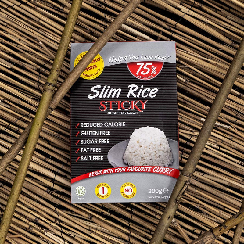 EAT WATER Slim Rice Sticky, 200g - Sushi Rice - Vegan, Gluten Free, Sugar Free