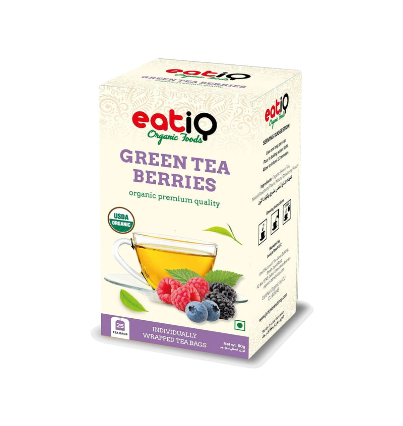 EATIQ ORGANIC FOODS Green Tea Berries, 50g