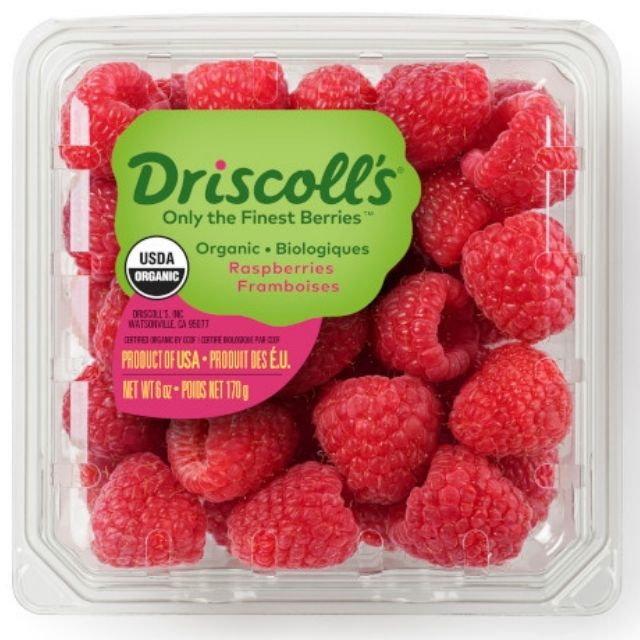 DRISCOLL'S Organic Raspberries, 170g