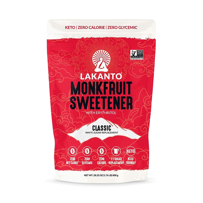 LAKANTO Monkfruit Sweetener with Erythritol, Classic, 800g