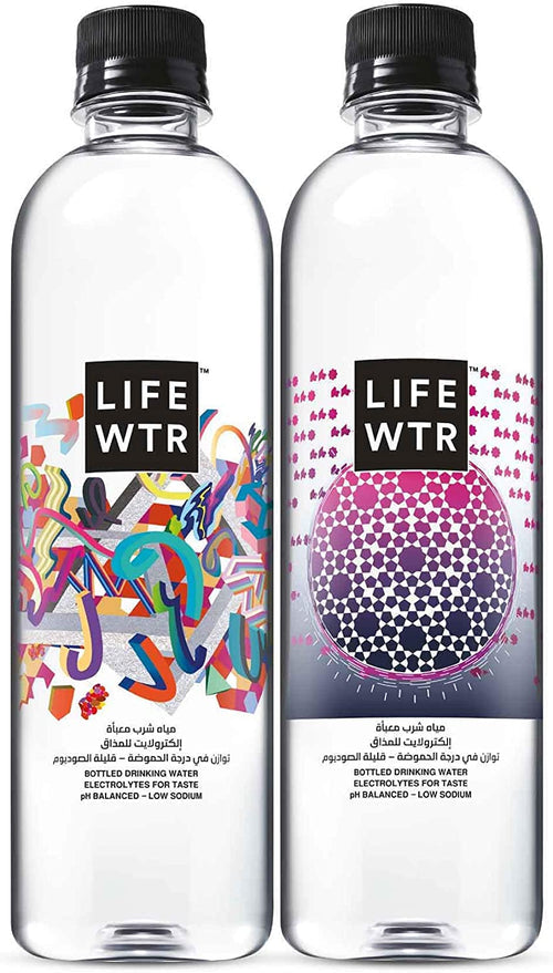 LIFEWTR Non Carbonated Water Bottle - Low Sodium, Electrolytes, 500ml - Pack Of 6