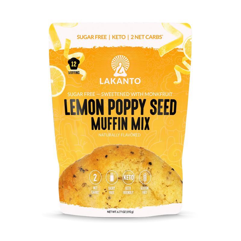 LAKANTO Lemon Poppy Seed Muffin Mix, 192g