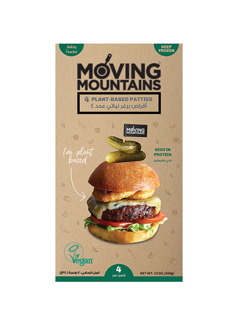 MOVING MOUNTAINS Vegan Burger Patties, 340g - Pack of 4