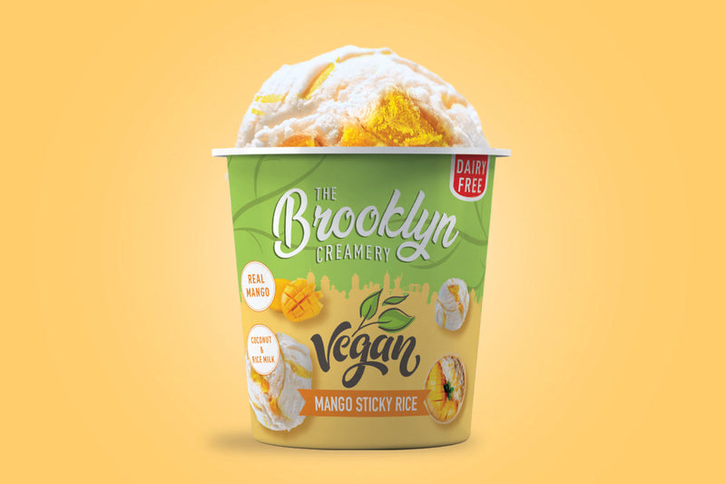 THE BROOKLYN CREAMERY Vegan Ice Cream - Mango Sticky Rice , 450ml