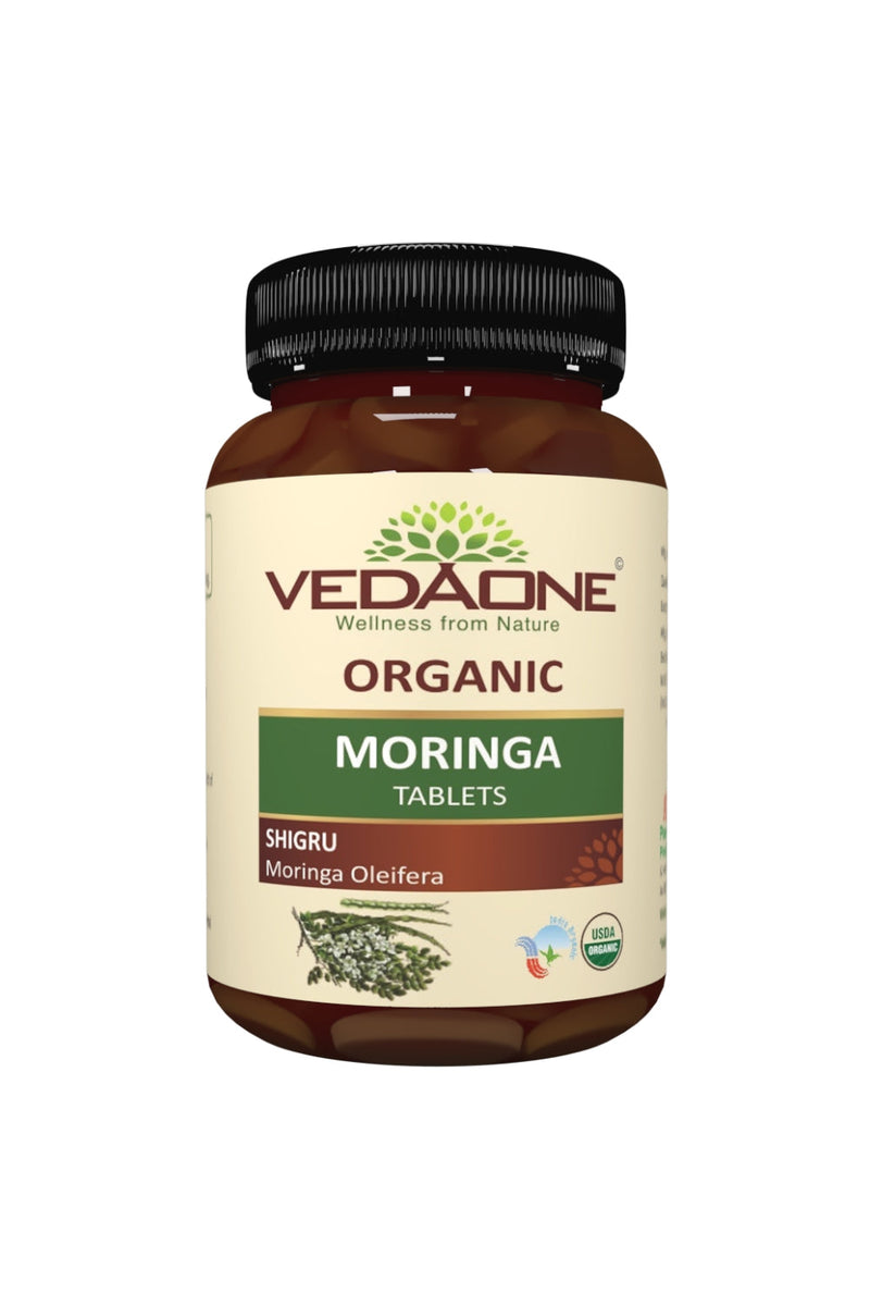VEDAONE Organic Moringa Caplets, 60 Tablets