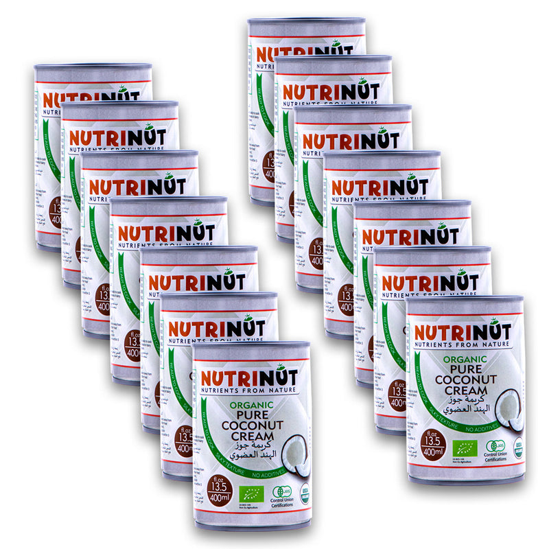 NUTRINUT Organic Coconut Cream, 400ml -  Pack Of 12