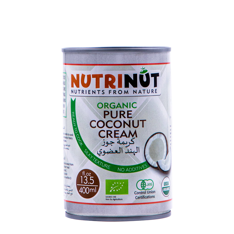 NUTRINUT Organic Coconut Cream, 400ml -  Pack Of 12