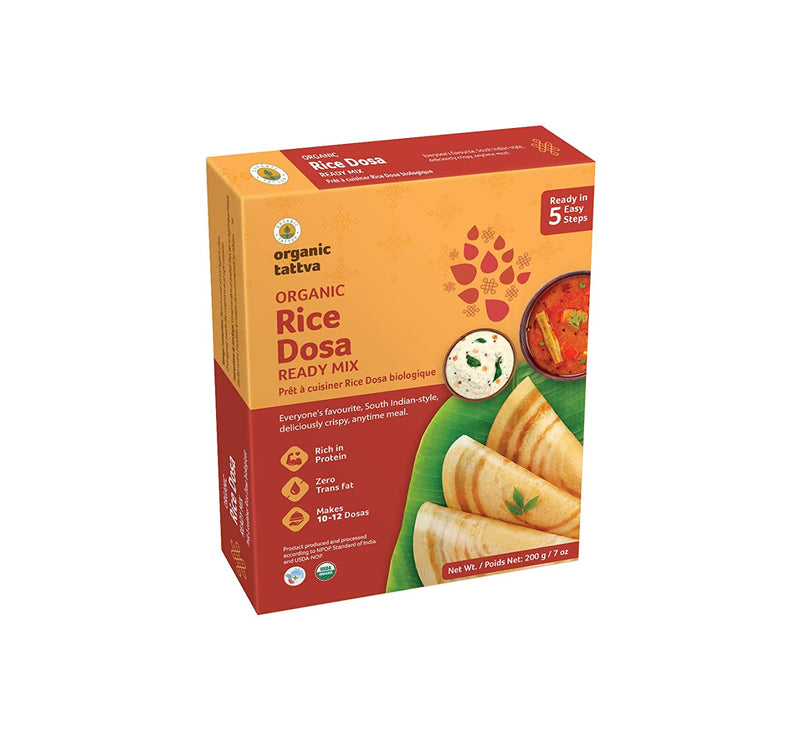 ORGANIC TATTAVA Organic Rice Dosa Ready Mix, 200g - Organic, Vegan