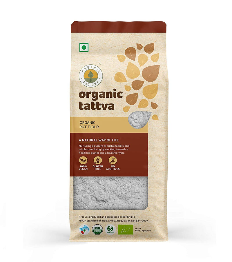 ORGANIC TATTAVA Organic Rice Flour, 1Kg - Organic, Vegan