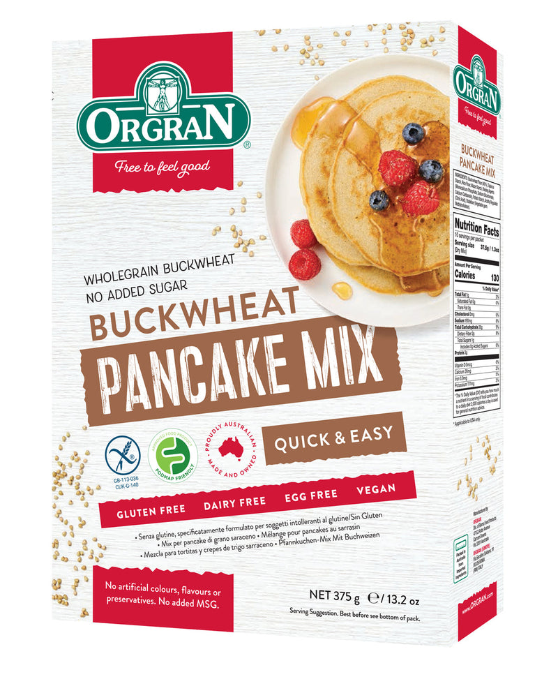 ORGRAN Buckwheat Pancake Mix, 375g - Vegan, Gluten Free