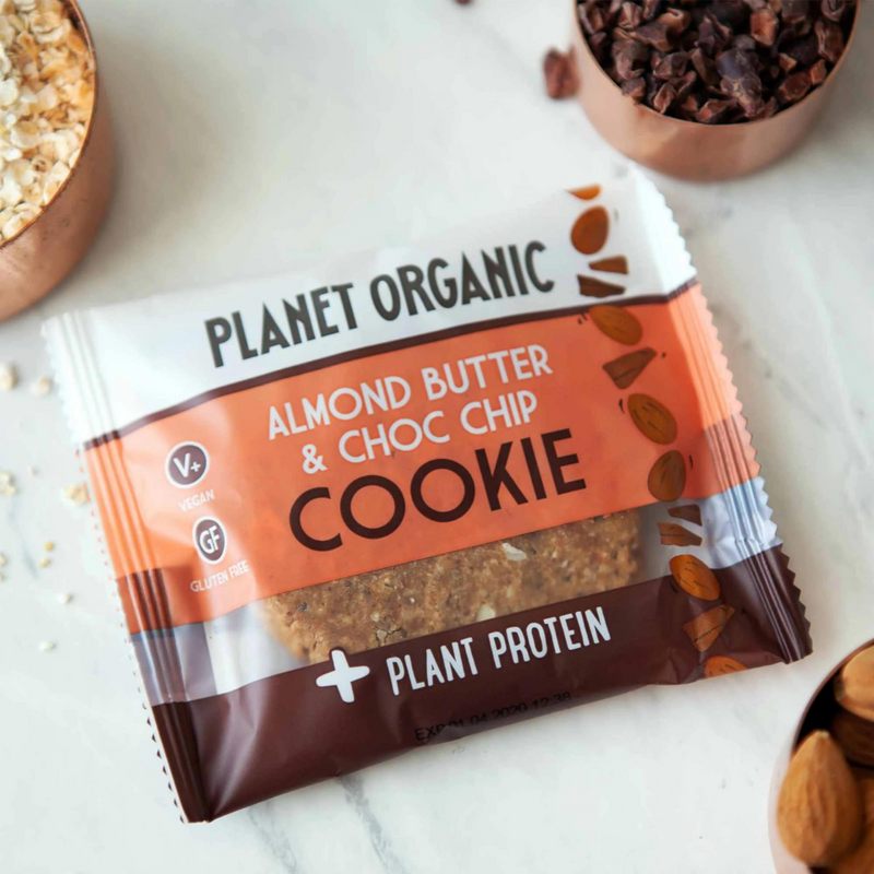 PLANET ORGANIC Almond Butter And Choc Chip Protein Cookie, 50g