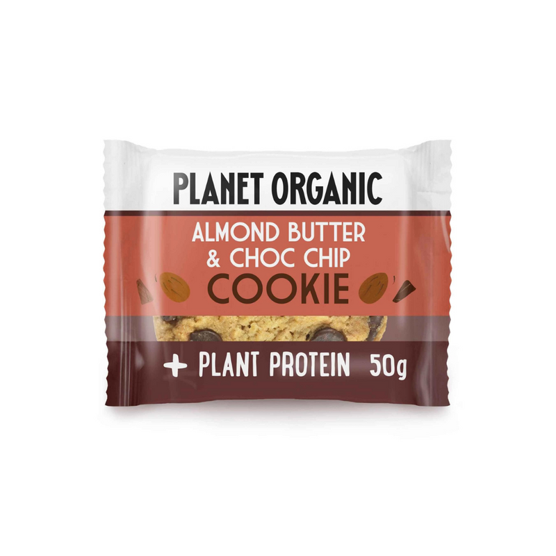 PLANET ORGANIC Almond Butter And Choc Chip Protein Cookie, 50g