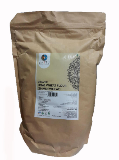 DHATU Organic Long Wheat Emmer Flour, 500g