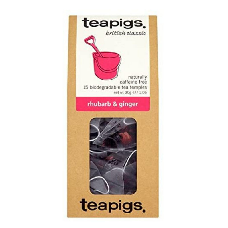 TEAPIGS Rhubarb And Ginger -15 Temples, 30g